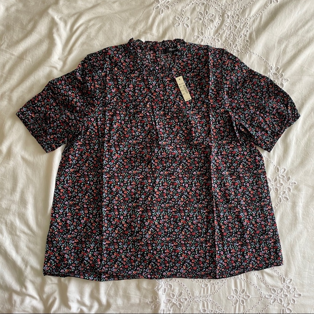 Madewell Puff Sleeve Floral Top